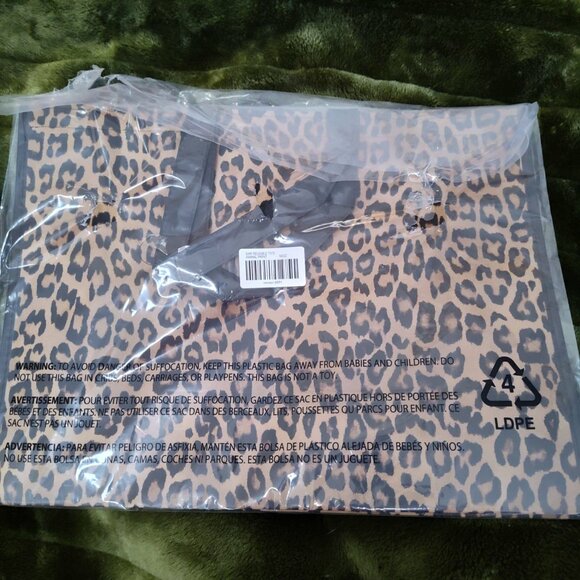 Chico's Handbags - Chico's tan & black leopard print 15X20 tote bag - NWT